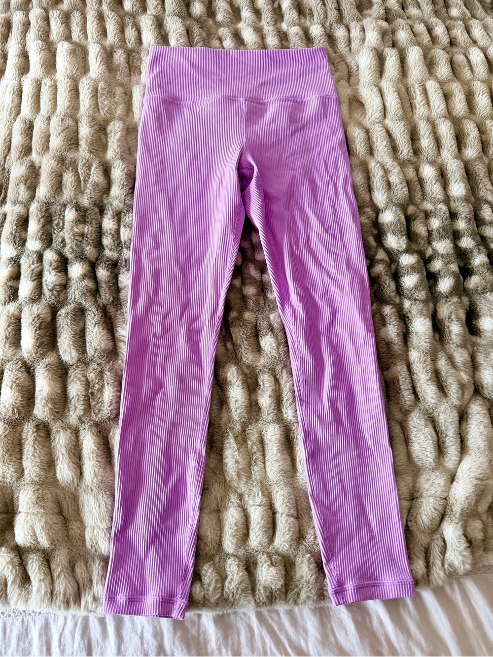 Athleta Lavender Ribbed Leggings